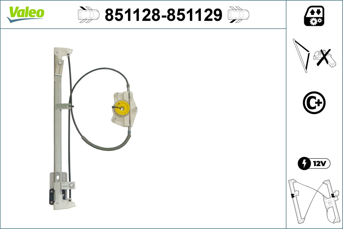 Window Regulator - 851128 VALEO